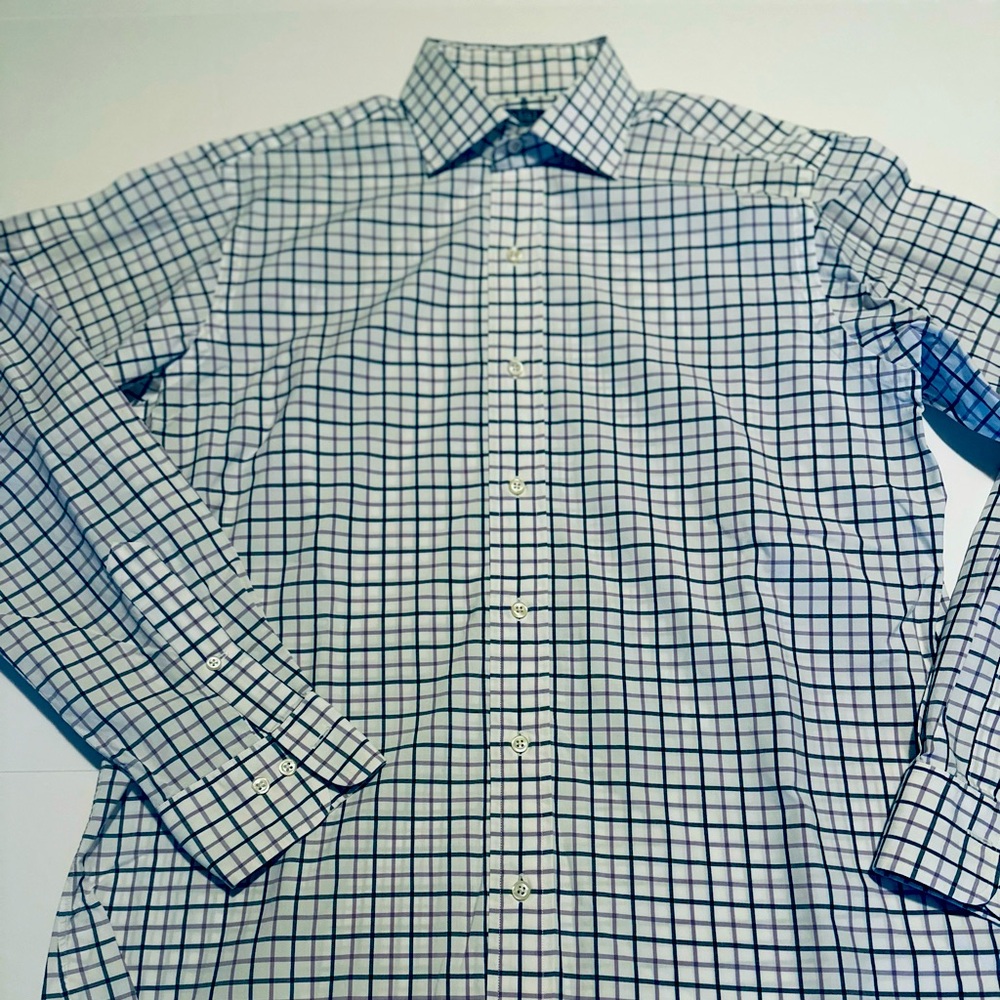 Polo Ralph Lauren shirt men’s 15.5 striped blue white regent custom fit